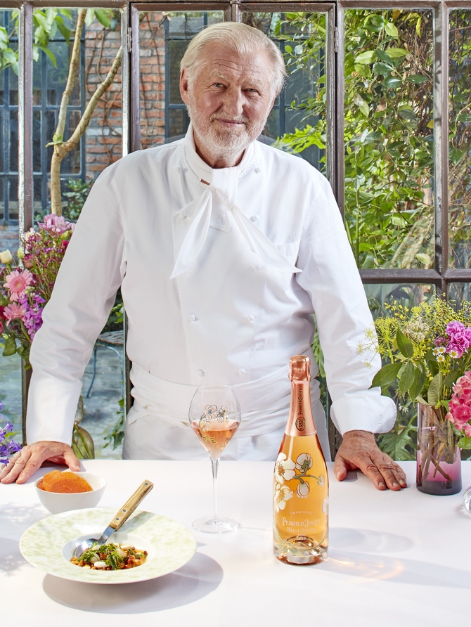 PIERRE GAGNAIRE’S Girolle mushrooms, apricots, fresh almonds RECIPE & PERRIER-JOUËT BELLE ÉPOQUE ROSÉ 2010